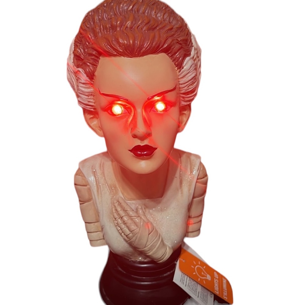 LED Light up Monster Bride of Frankenstein Halloween Bust Tabletop Accent